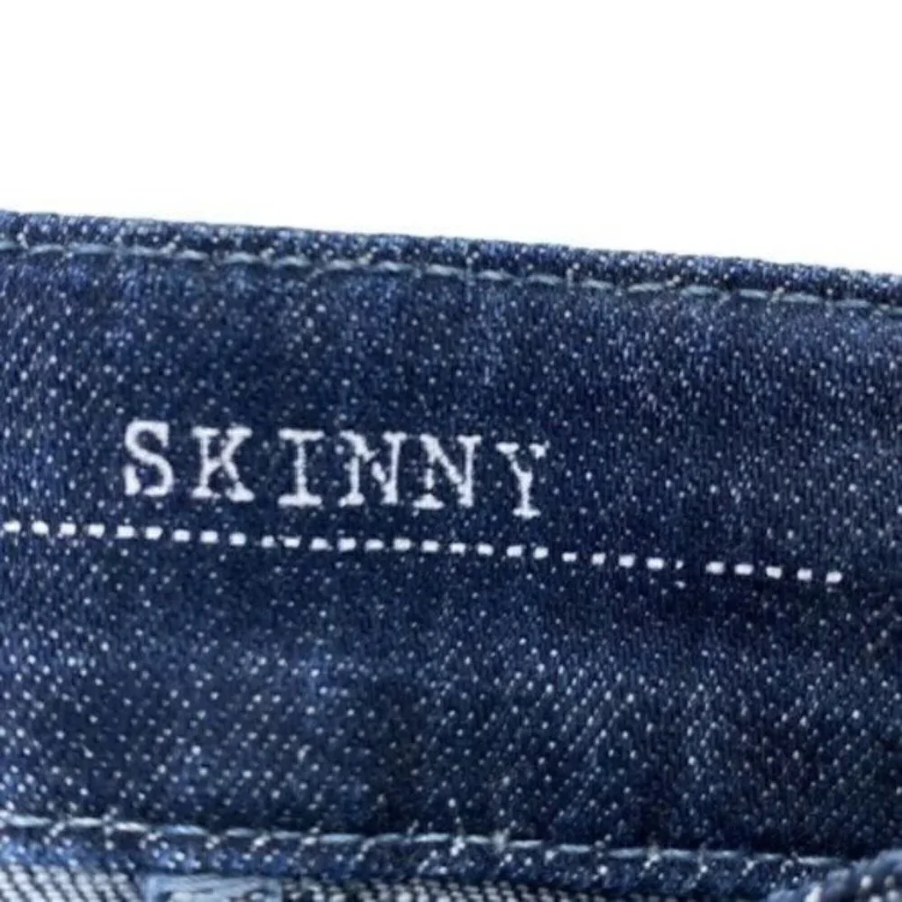 Saks Fifth Ave Gray Brand Distressed Skinny Blue Jeans 26